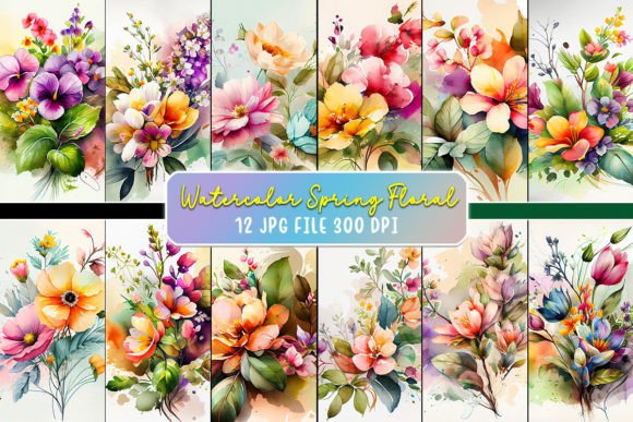 Download Watercolor Spring Floral Background JPG - Jpg Collection