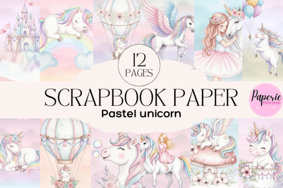 Download Unicorn Scrapbook Paper - Unicorn scrapbook paper Collection