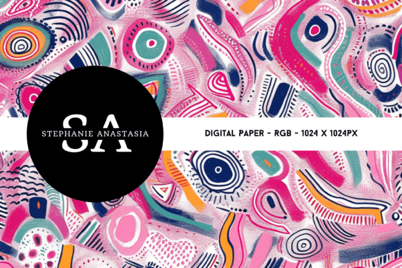 Download Pink Doodle Digital Paper - Doodle digital paper Collection