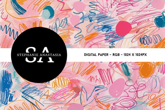 Download Pink Doodle Digital Paper - Doodle digital paper Collection