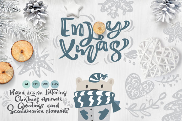 Download Enjoy Xmas Scandinavian Christmas Design - Premium Bundle