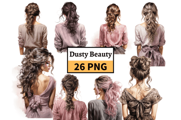 Download Dusty Pink Fashion Girl Clipart Bundle - Fashion girl clipart Collection